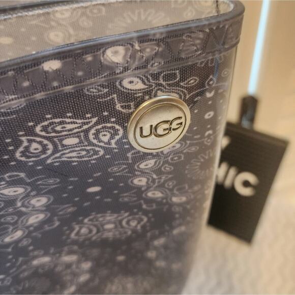 UGG SHAYE TALL BANDANA PAISLEY BLUE RAIN BOOTS SIZE 7 - Picture 3 of 12